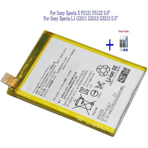 1x 2620mAh LIP1621ERPC Battery For Sony Xperia X F5121 F5122 F5152 5.0" / For Xperia L1 G3311 G3312 G3313 5.5" +Repair Tools kit