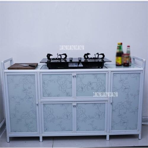 65 Simple Assembly Buffet Cupboard Kitchen Furniture Storage base Cabinet Multifunctional Side Table Aluminum Alloy Sideboard