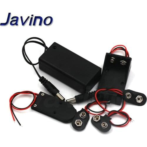 6F22 9V Battery Holder Box Case Wire With Plug Lead ON/OFF Switch Cover Case