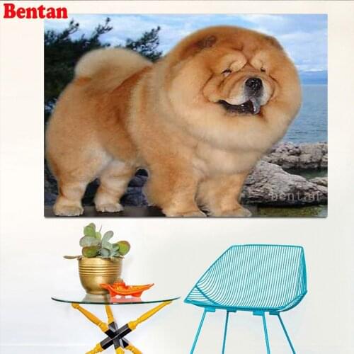 5D Diamond Painting Cross Stitch kit Chow pet dog 5D Square round Diamond Embroidery Rhinestones Diamond Mosaic Handmade decor