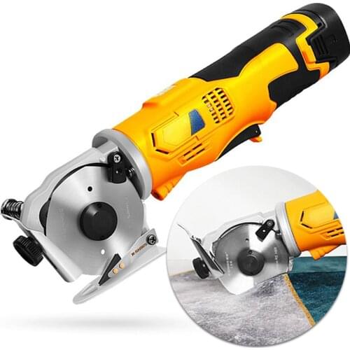 Wireless Lithium Electric Round Knife Cutting Machine Small Garment Leather Tailoring Cloth Handheld Electric Scissors 16.8V