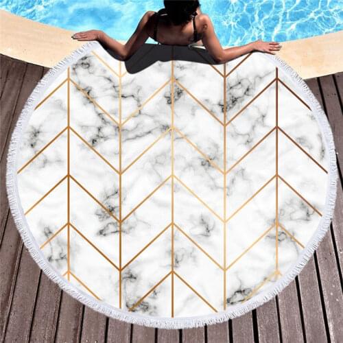 Microfiber Big Round Beach Towel With Tassel Comfortable Soft 150cm Diameter Travel Blanket Cover Yoga Mat Summer Swimming Towel