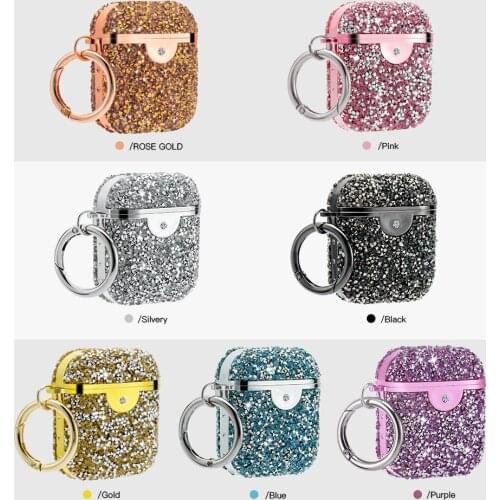For Apple airpods diamond cover is girl female plating Shiny headset Cases for AirPods 2 1 Case suitable airpod cases for girls