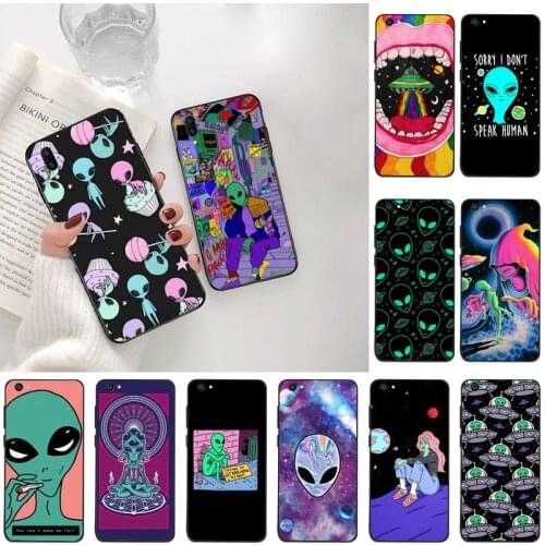 Cartoon alien space Phone Case For Vivo Y91c Y17 Y51 Y67 Y55 Y7s Y81S Y19 V17 vivos5