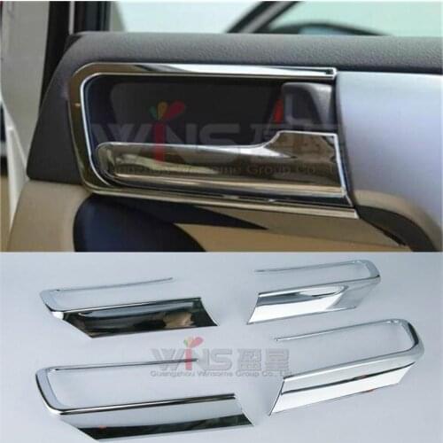For Toyota Land Cruiser Prado LC150 FJ150 2010-2013 2013-2018 2019 Chrome Interior Door Handle Bowl Insert SUV Styling Accessory