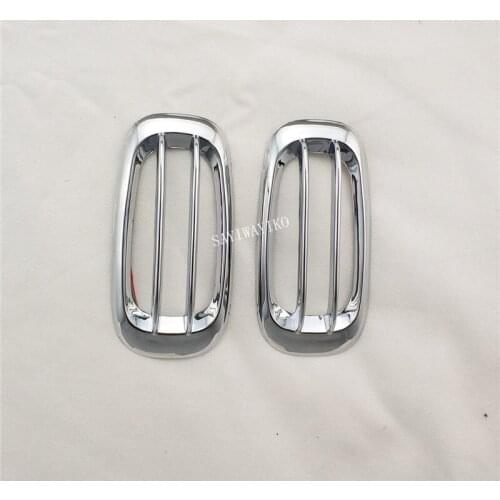 For Toyota Highlander Kluger 2003-2007 Prius 2008 Door Lights Side Lamp Cover Trim Frame Stainless Steel Car-styling accessories