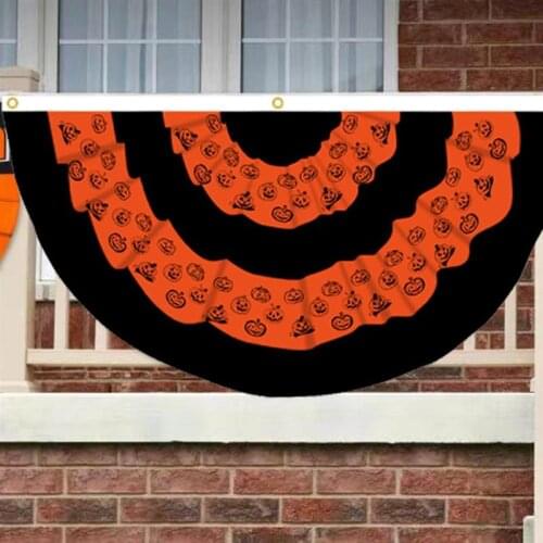 Happy Halloween Ghost Bunting Fan Flag Hanging Bunting Flag For Halloween Hanging Decor Stickers Diy Friends Navidad Bride To Be