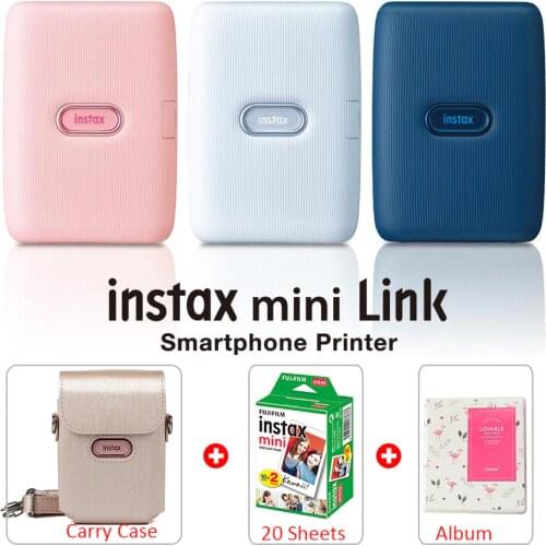 Fujifilm Instax Mini Link Printer Registered Print From Video Motion Control Print Together In Fun Mode + 20 Films + Case Bag