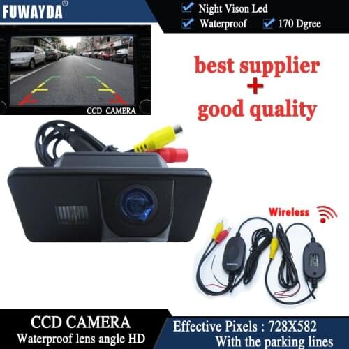 FUWAYDA Wireless Car Rear View Reverse Color CCD With Guide Line CAMERA for BMW E81/E87/E90/E91/E92/E60/E61/E62/E63/E64/ X5/X6