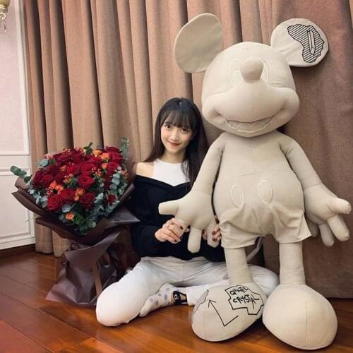 New Original Disney Classic Role Mickey Mouse Lovely Fashion Plush Stuffed Toy 47cm/ 113cm Limited Edition Kids Gift