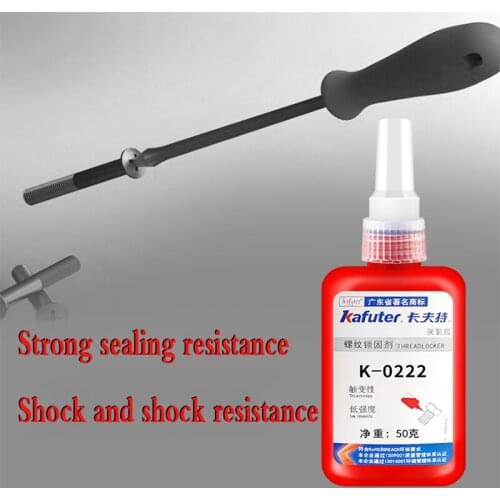 Kafuter K-0222 Anaerobic glue low-strength easy to disassemble screw thread lock fixed position sealant mechanical fixing