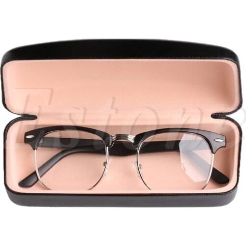 2017 Hot Black Leather Square Eye Glasses Sunglasses Hard Case Box Eyewear Accessories Reading Glasses Cases & Bags Box