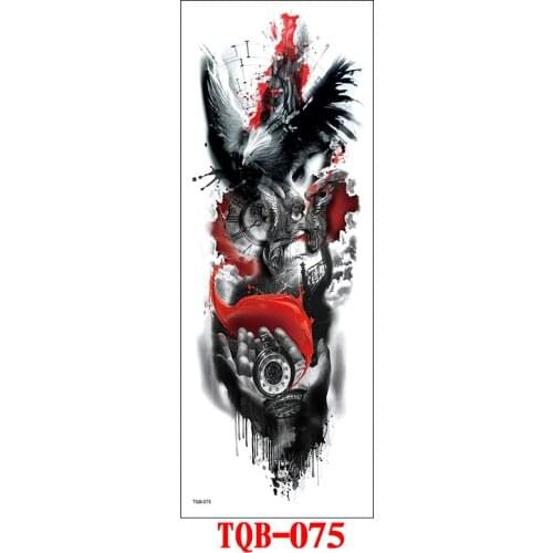 Hot Dragon Tattoo Sticker Big Arm Sleeve Angel Death Flower Tattoo Black Sexy Cool Body Art Fake Tatoo For Women Men