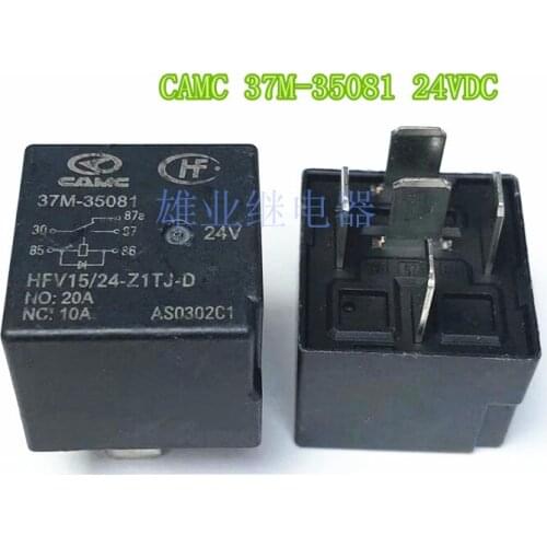 HOT 24V relay 37M-35081CAMC with diode relay HFV15 24V Z1TJ-D 20/10A 5PIN
