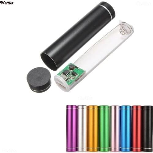 Multicolor Metal Power Bank DIY Kit Storage Case Box Free welding Suit 1X 18650 Battery 5V 1A USB External Charger smart phone