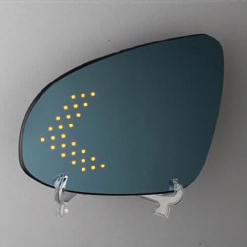 Multi-curvature blue wide angle led arrow turn signal heat defog out side door rear view mirror for toyota vios Exterior Parts