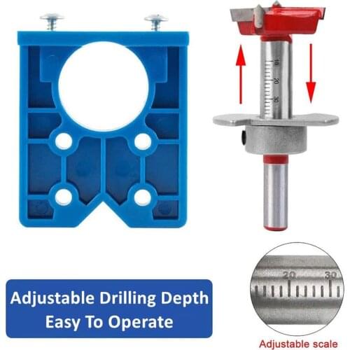 Guide Hinge Hole Drilling Jig Locator 35mm Hole Opener Woodworking Supplies for Household Water Part Accessories