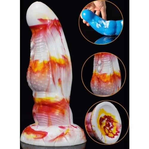 Fancy Sex Toys Huge Animal Dildo Suction Cup Vaginal Anal Massager Soft Silicone Butt Plug For Women Men Masturbater Sexshop 18