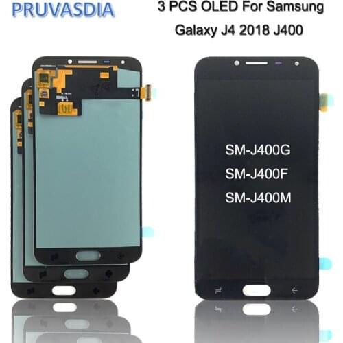 3 Piece Wholesale OLED LCD For SAMSUNG Galaxy J4 J400 J400F J400F/DS J400G/DS LCD Display With Touch Screen Assembly Replacement