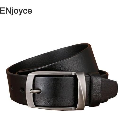 Luxury Brand Men Belt Alloy Pin Buckle Genuine Leather Belts Jeans Casual Original Cowhide Waistband Youth Belt Accessories