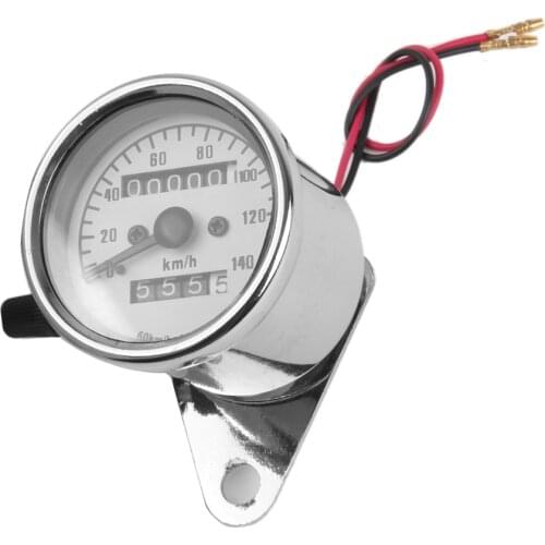 Universal 12V Motorcycle Dual Odometer Speedometer KMH Guage Digital Silver
