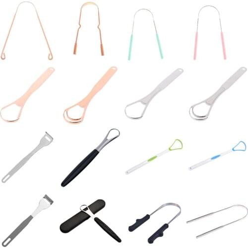 1pc Adult Tongue Scraper Cleaner Fresh Breath Cleaning Coated Tongue Toothbrush Dental Oral Hygiene Care Tools