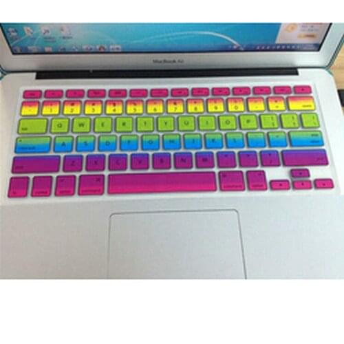 10X Hot New Gradient Rainbow With Square Rainbow Keyboard Cover Protector Film for All Macbook Air Pro Retina 13" 15" 17"