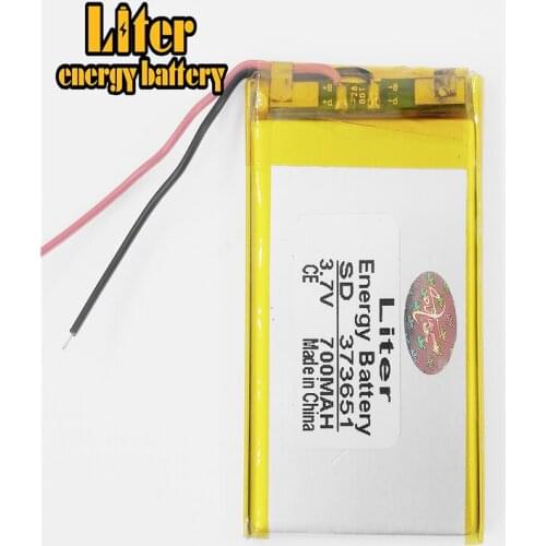 3.7V 700mAh 373651 Lithium Polymer Li-Po li ion Rechargeable Battery cells For Mp3 MP4 MP5 GPS mobile tablet battery