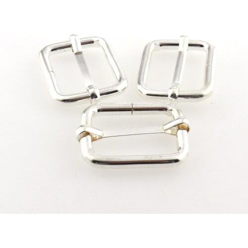 8pcs Metal Belt Buckles decoration DIY Accessory Sewing Slides Tri-glides Wire-formed Roller Pin Buckles Strap Slider Adjuster