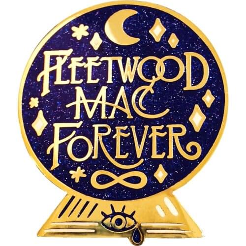 Fleetwood Mac Forever Enamel Pin Forever drama and heartbreak Badge Crystal Ball Brooch Cloisonne Glitter Jewelry