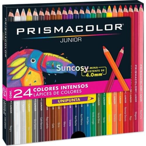 Prismacolor Colored Pencils Set, Pack of 24, Junior 4.0mm,Prismacolor Junior Colored Pencils,Oil Base,wide Variety of Colors