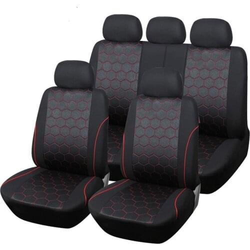 Hot Sale Soccer Ball Style Jacquard Full Car Seat Covers Set Universal Fit Most Car Cases Interior Accessories Seat Covers