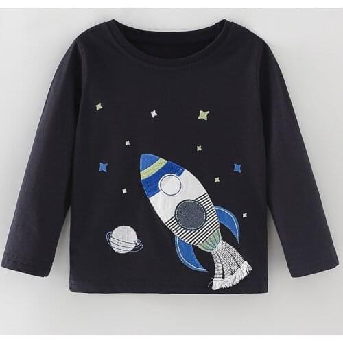 Quality Cotton Brand New 2021 Baby Boys Clothes Long Sleeve T-shirt Blouse Infant Kids Children Babe Boy Casual t shirt Tee Tops