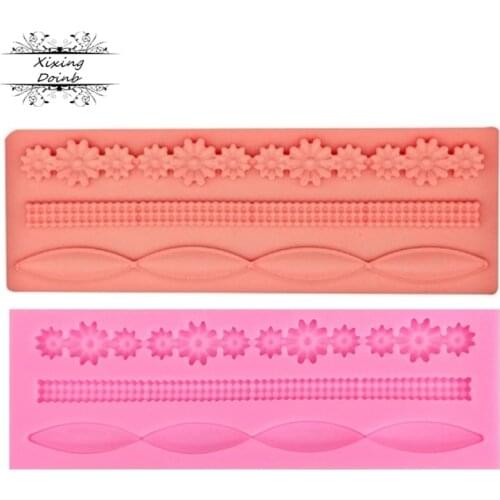 Lace pattern / frame silica gel mold cake decoration tool chocolate fudge rubber mold cake tool baking products