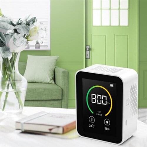 Air Quality Monitor 3 in 1 CO2 Meter Home Intelligent Digital Thermometer Hygrometer Detector LCD Display Indoor Gas Detector