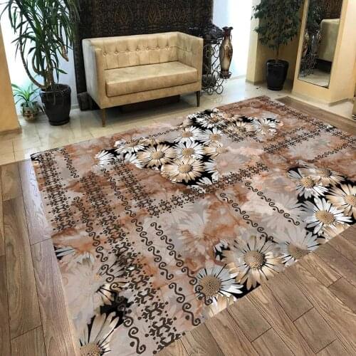 Leaf and Stones Patterned Non Slip Floor Carpet,Teens Carpet Modern Carpet,3d Digital Printing Carpet, turkish Rug,Soft Carpet