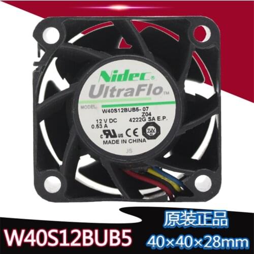 4028 4CM 12V W40S12BUB5-07 Cooling Fan 4P High Wind Double Ball