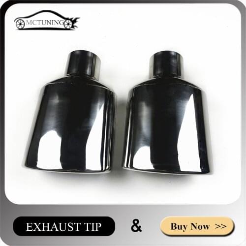 Inlet 54mm Single Exhaust Oval Muffler tips 304 Stainless steel One PCS For Universal Car tuning Car accessories