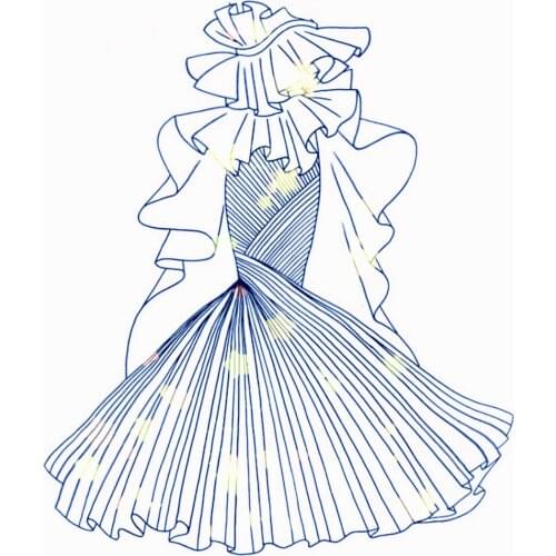 PANFELOU sea-maid dress wedding Scrapbooking DIY Embossing Valentines Day card paper dies cutting die stencils punch Metal