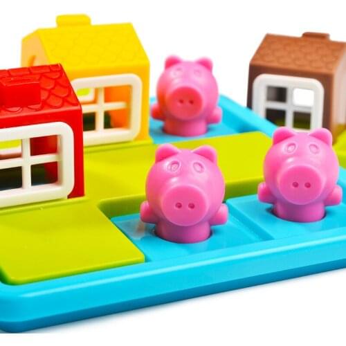 Plastic Lovely Three Little Pigs Puzzle Kids Children Gift Intelligence Toy gift for children
