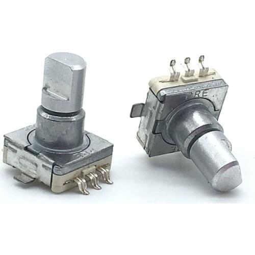 5pcs EC11 Rotary Encoder Switch With Push Button Switch 30 Position 5pin SMD Type Handle Length 12.5mm Half Shaft