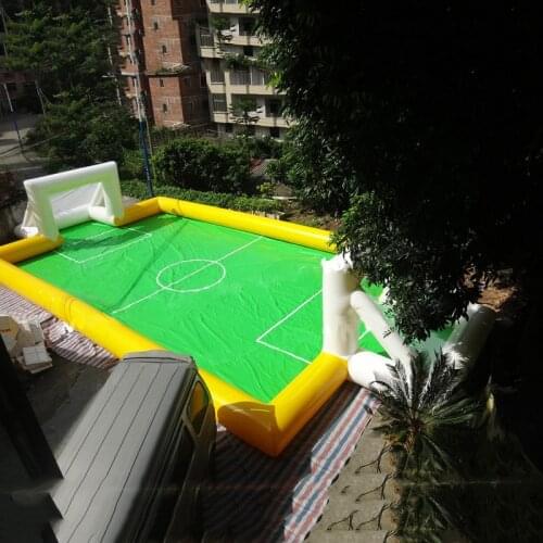 Inflatable football court for kids,professional soap football field with floor,Inflatable Football soccer Pitch Sport Arena