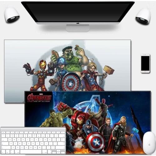 Large Size Disney Anti-Slip Mouse Pad Thickened Gamer Mat for Gaming Mouse Laptop Desk Avengers Iron Man Armored War