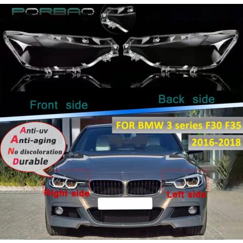 Headlight Headlamp Transparent Glass Lens Cover for 318i 318d 318Li 320i 320d 3 Series F30 F35 Auto-Shell 12-18 Replacement DIY