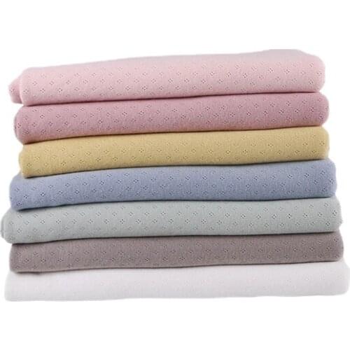 Width 70'' Japanese Summer Cotton Knitted Mesh Jacquard Fabric By The Half Yard For Baby T-shirt Skirt Material