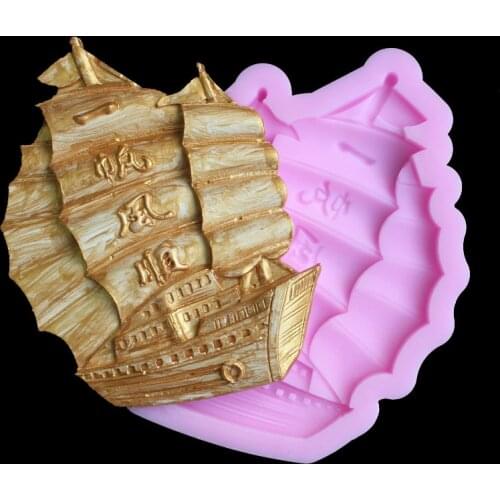 Sailboat modeling silicone mold DIY fondant, clay, plaster, resin, candle, soap crafts, decorative silicone mold