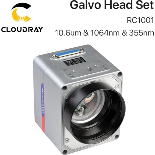 Cloudray RC1001 Fiber Laser Scanning Galvo Head Set 10.6um &1064nm & 355nm 10mm Galvanometer Scanner with Power Supply
