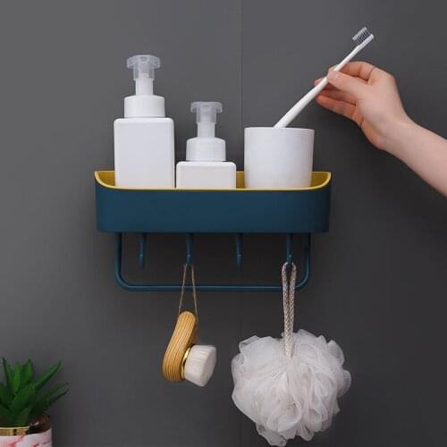 Punch-free Toilet Racks Bathroom and Kitchen Paste Storage Racks Toiletry Storage Racks Kitchen Organizer