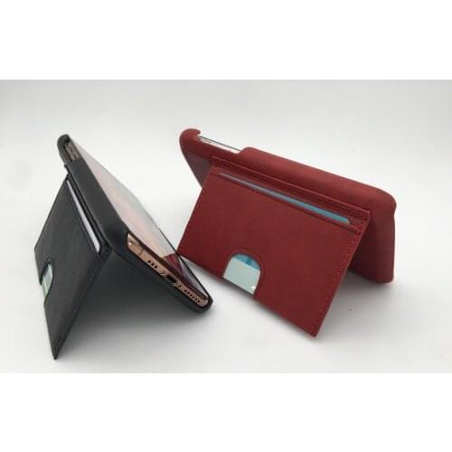 VNSTRIP Leather Vinatge Elegant case with Phhone Stand and Card Pocket for iPhone X XS Easy Take out Card slot Case storage