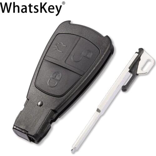 WhatsKey 3 Button Old Style Smart Key For Benz For Mercedes C180 1998-2004 W202 ML320 Remote Car Key Shell Case fob With Blade